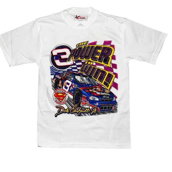 Vintage Dale Earnhardt Jr Superman racing 1999 AOP youth T shirt6-8 new